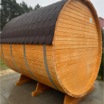 Outdoor Barrel Sauna 240 cm with Electric Stove - Image 4