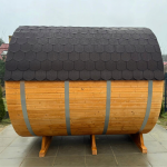 Outdoor Barrel Sauna 240 cm with Electric Stove - Image 3