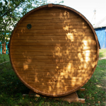 Outdoor Barrel Sauna 340 cm with Electric Stove - Image 4