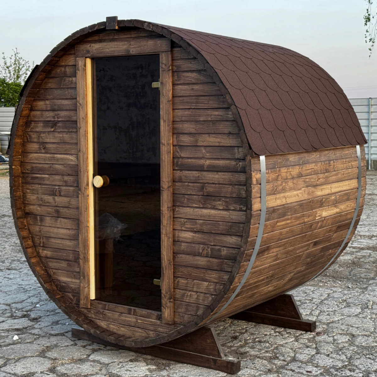 Outdoor barrel sauna 180 cm - Image 5