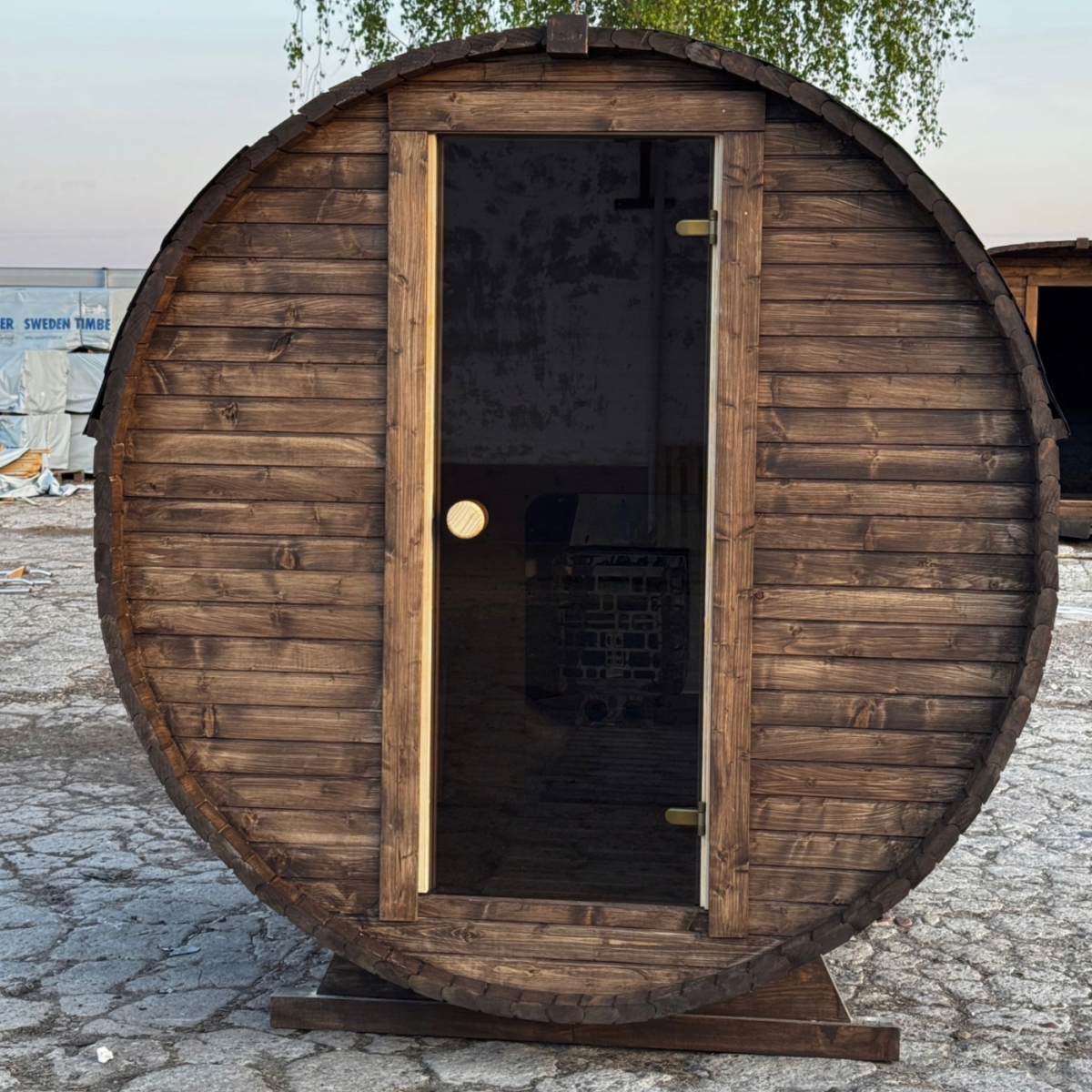 Outdoor barrel sauna 180 cm - Image 6