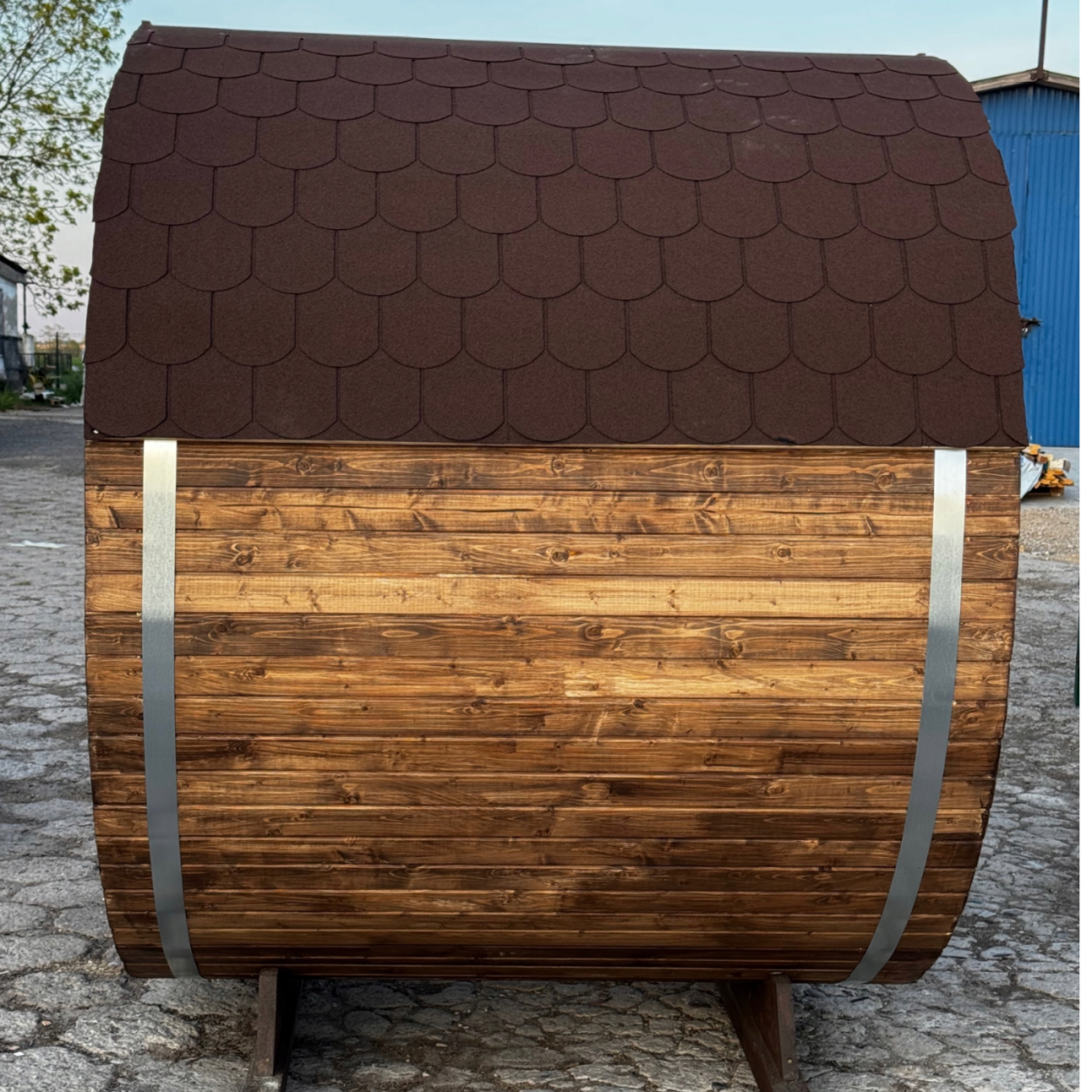 Outdoor barrel sauna 180 cm - Image 7