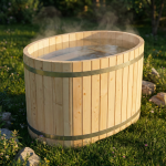 Garden wooden tub made of spruce – 120×80×90