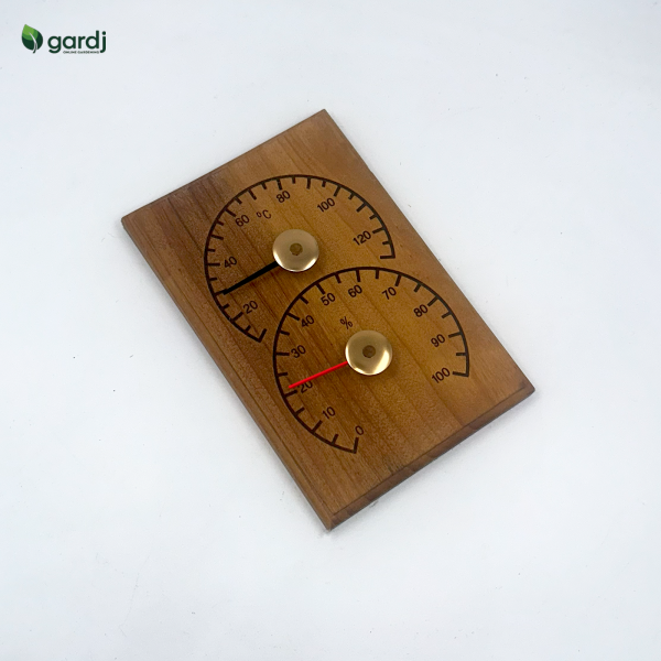 4Living sauna thermometer and hygrometer – heat-treated alder wood