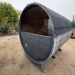 Panoramic glass rear wall for barrel sauna - Image 2