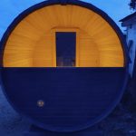 Panoramic glass rear wall for barrel sauna - Image 3