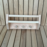 Coat rack with 3 hooks and shelf