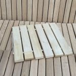 Wooden sauna seat mat