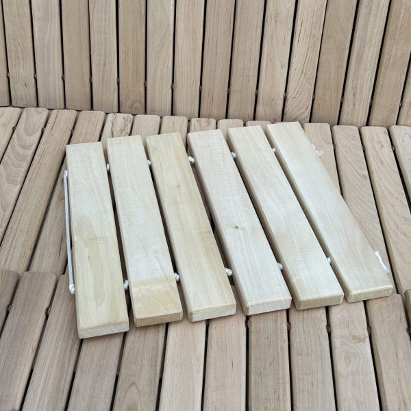 Wooden sauna seat mat