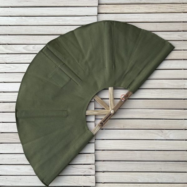 Sauna fan with oak frame