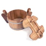 Oak tub with lid, 35 l