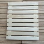 Wooden sauna floor duckboard, lime wood
