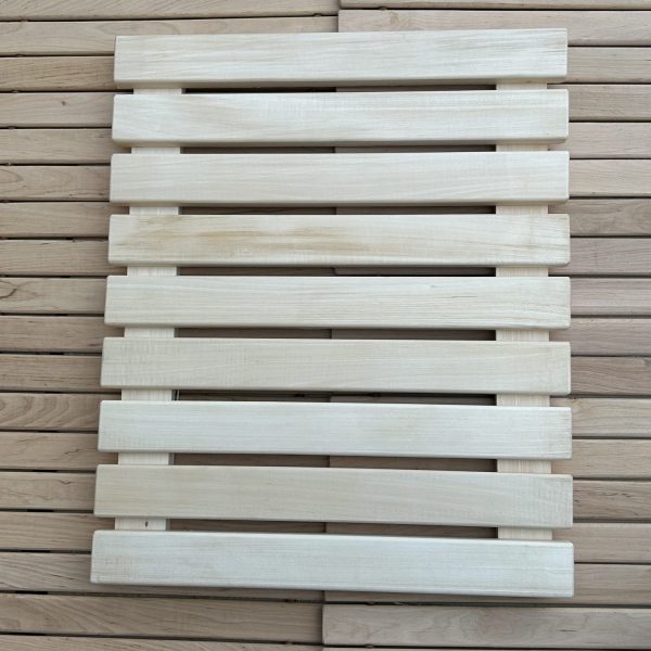 Wooden sauna floor duckboard, lime wood