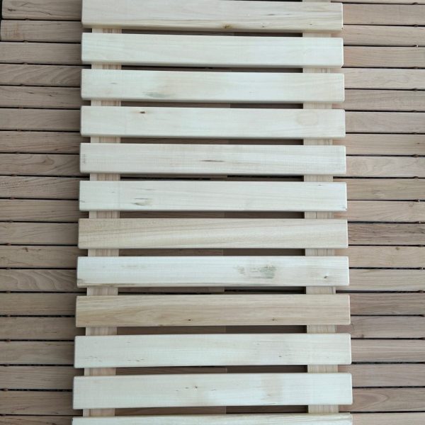 Wooden sauna floor duckboard, lime wood