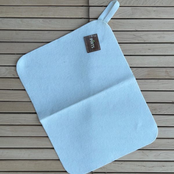 Sauna seat mat, white