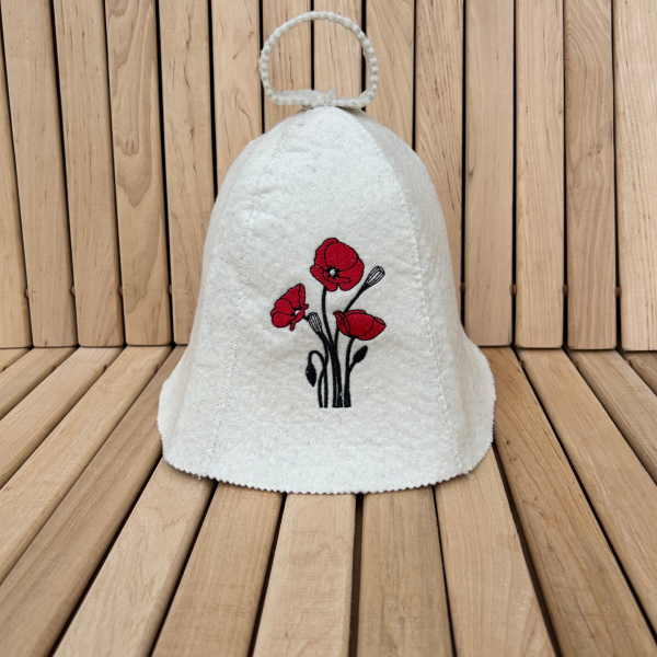 Sauna hat “Poppies”