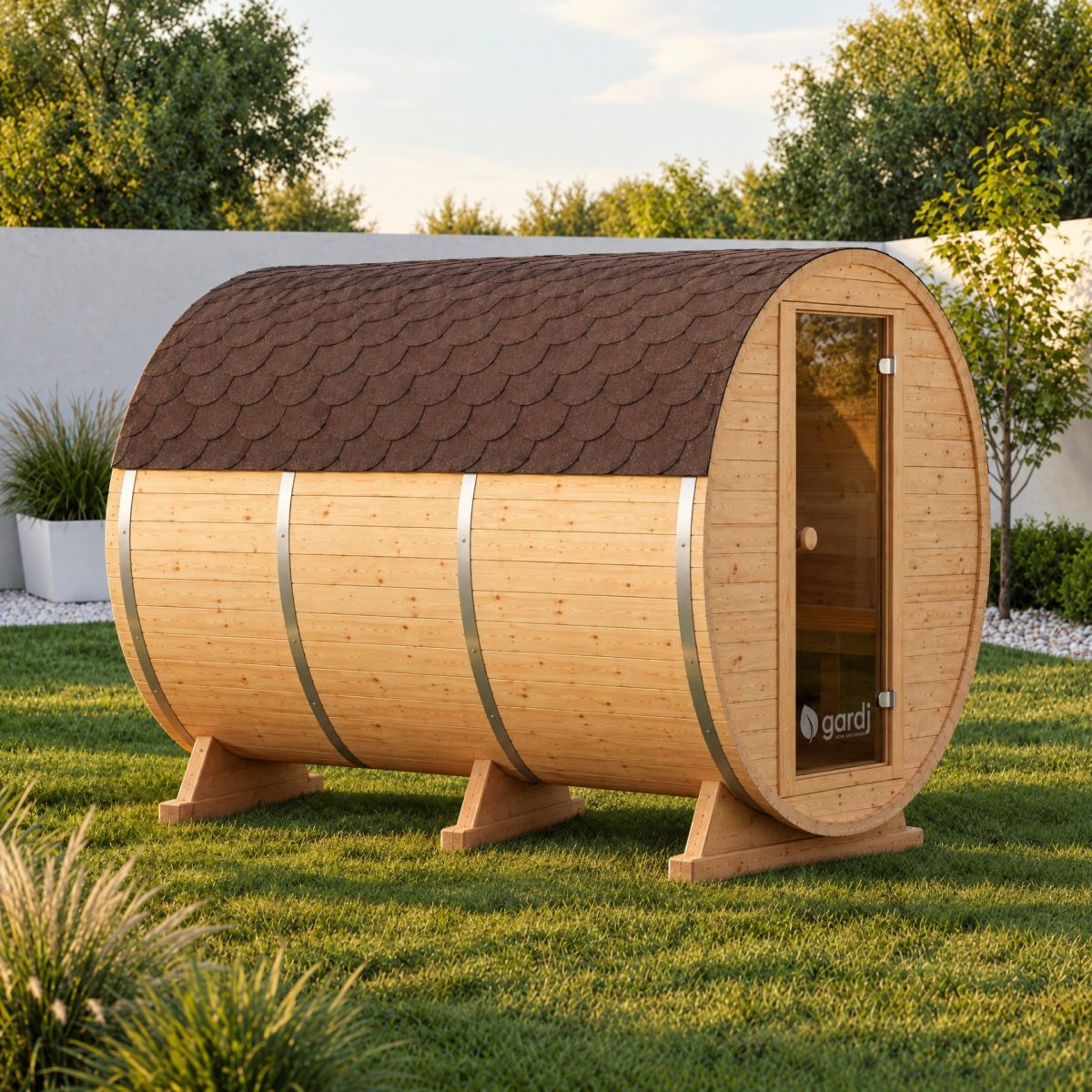 Outdoor barrel sauna 300 cm - Image 3