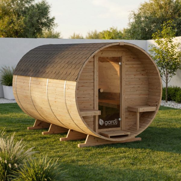 Outdoor barrel sauna 340 cm