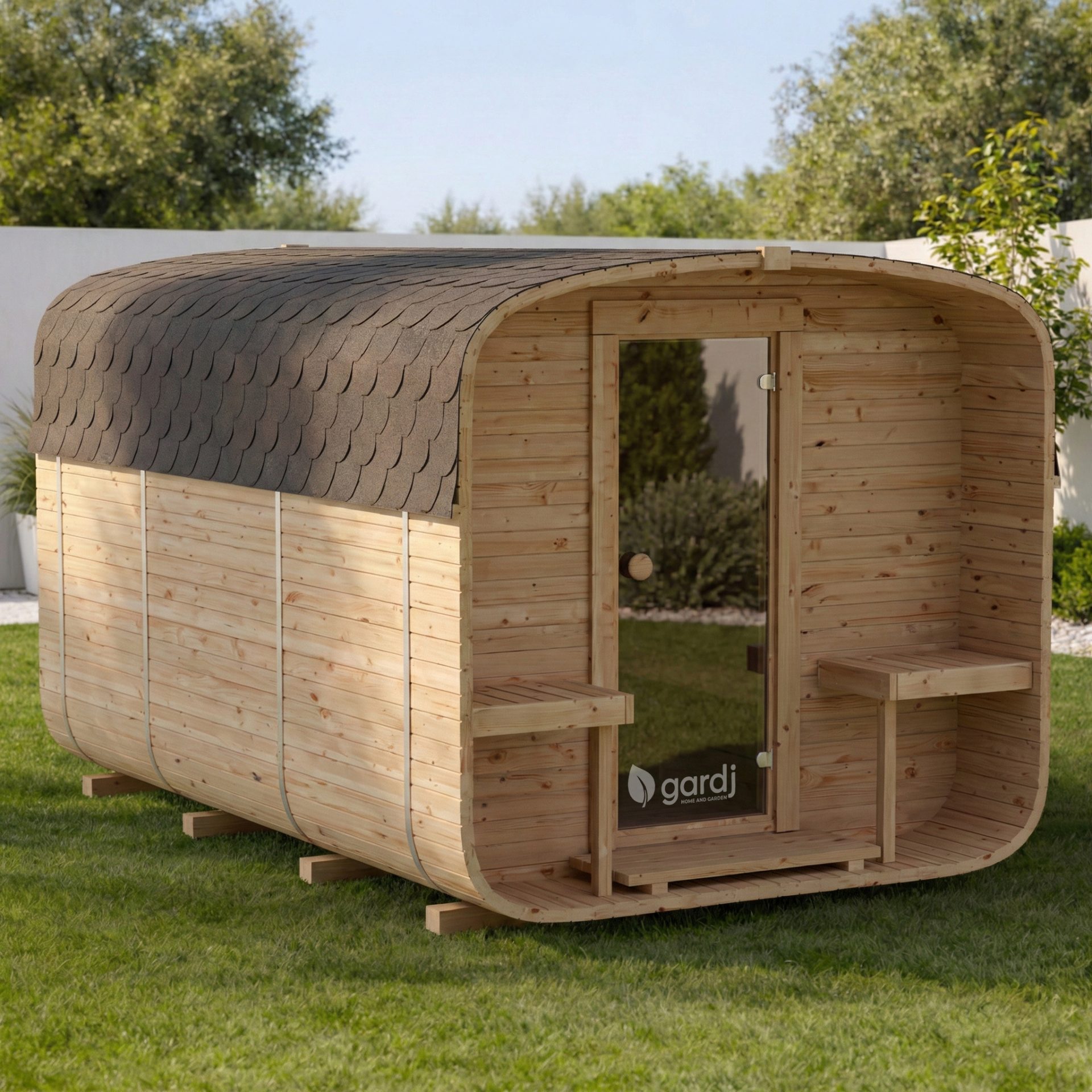 Q340esmain Garden sauna QUADRO 340 cm - Image 1
