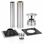 Complete stainless steel chimney kit