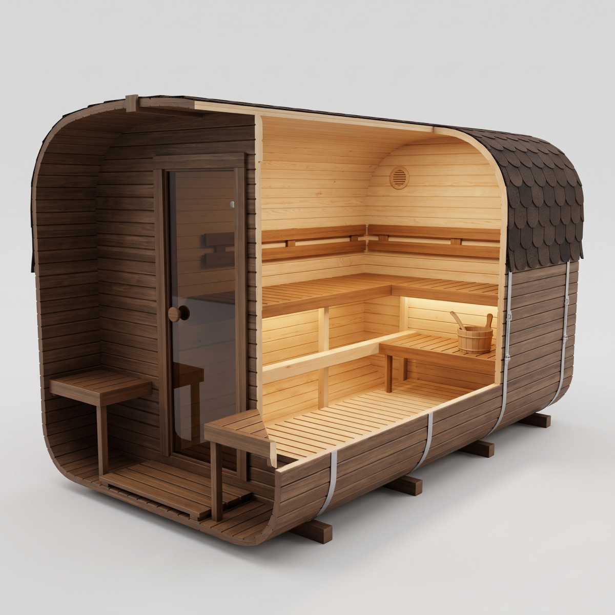 Garden sauna QUADRO 340 cm Maxi